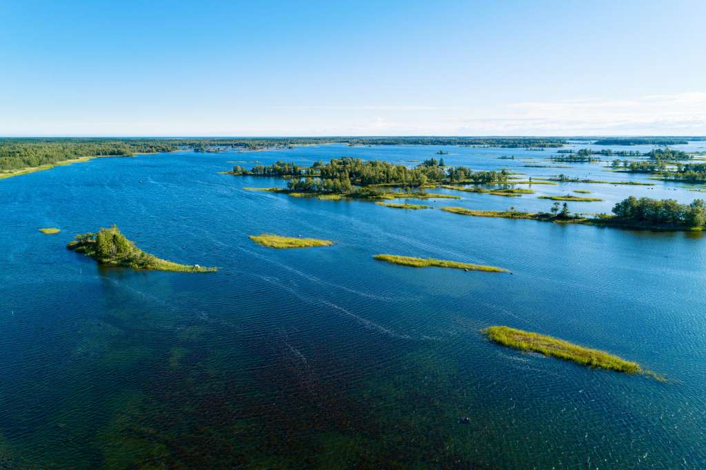 Kvarkens skärgård är känd för De Geer morenelandskap.