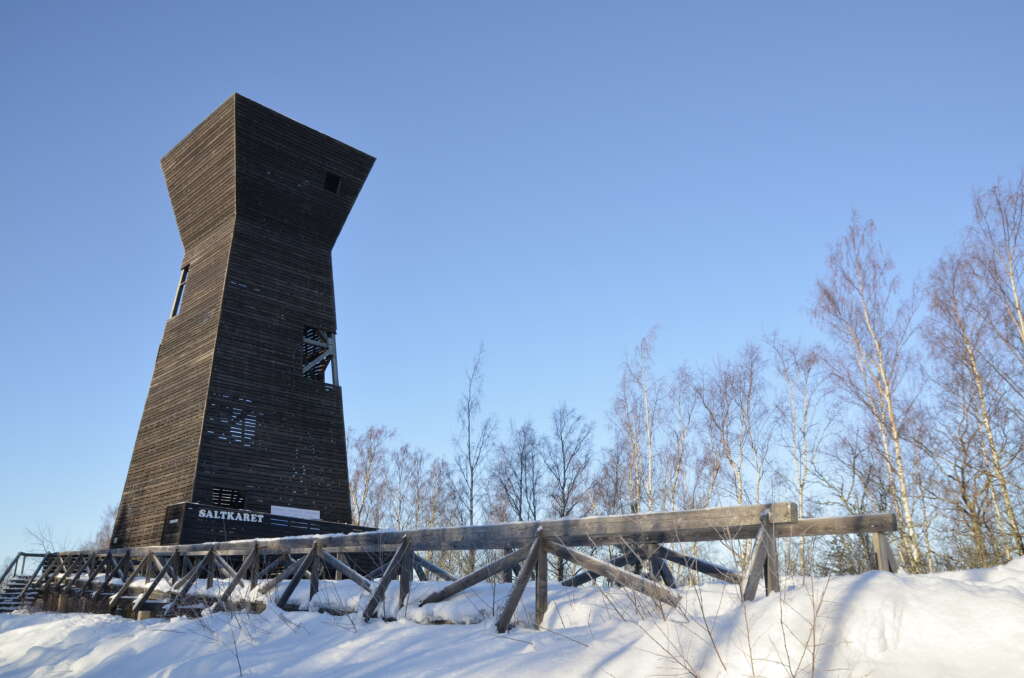 Utkikstorn vinter snö