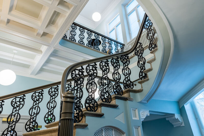 The staircase of the administration building.