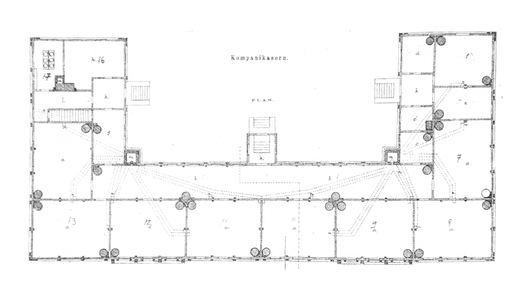 Kasern 11 gammal planritning