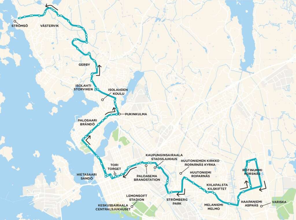 Bus schedules and routes | Vaasa